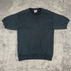 Vintage USA Olympics Sweatshirt Men M Black Short Sleeve Crewneck Sportswear USA